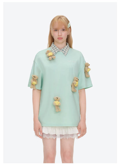 Bear Hug Star Print T-shirt
