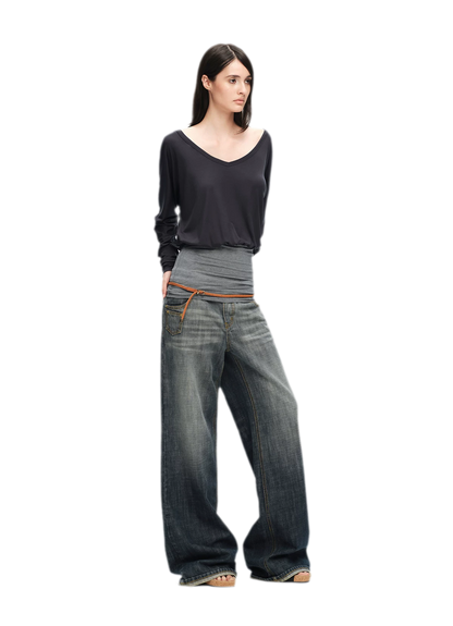 Lyocell Asymmetric Off-Shoulder Top