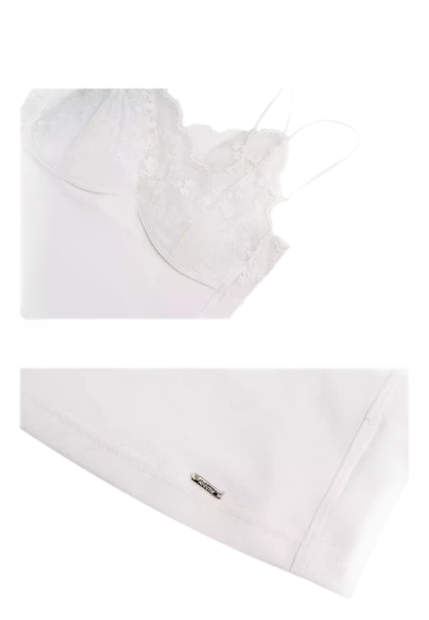 Organza Lace Ruffle Sleeveless Top