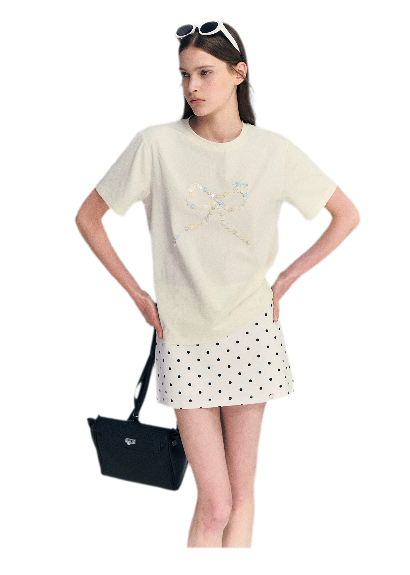 Polka Dot A-line Skort