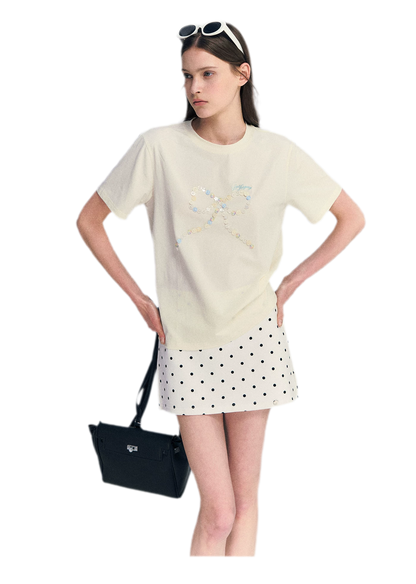 Polka Dot A-line Skort
