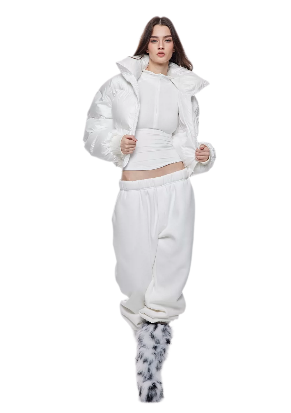Padded Funnel Collar Jacket