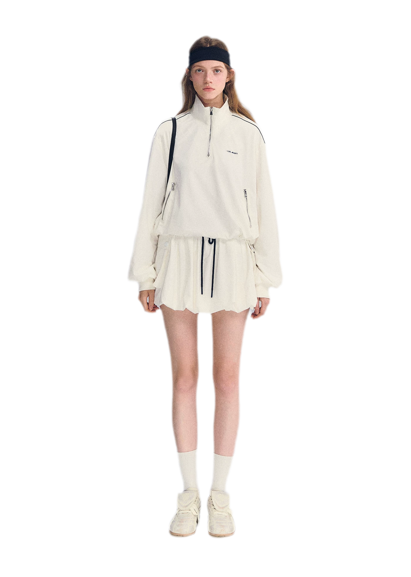 Half-Zip Drawstring Jacket