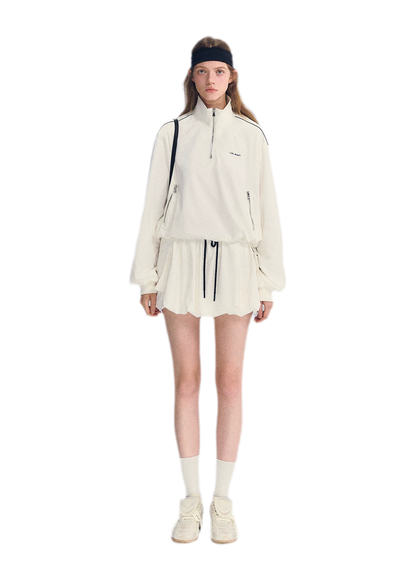 Half-Zip Drawstring Jacket
