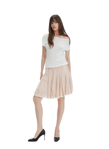 Floral Lace Midi Skirt