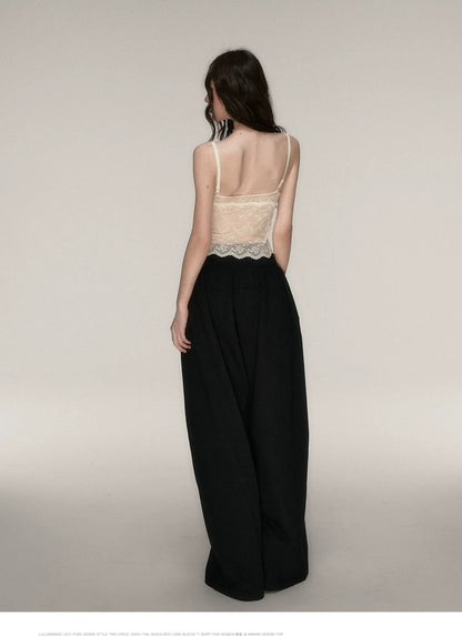 Elastic Lace Trim Camisole