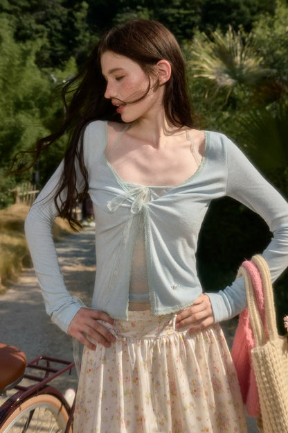 Skin-Feel Lace Cardigan