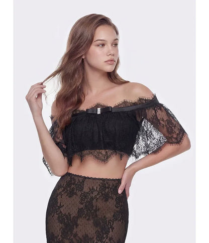 Lace Off-Shoulder Set