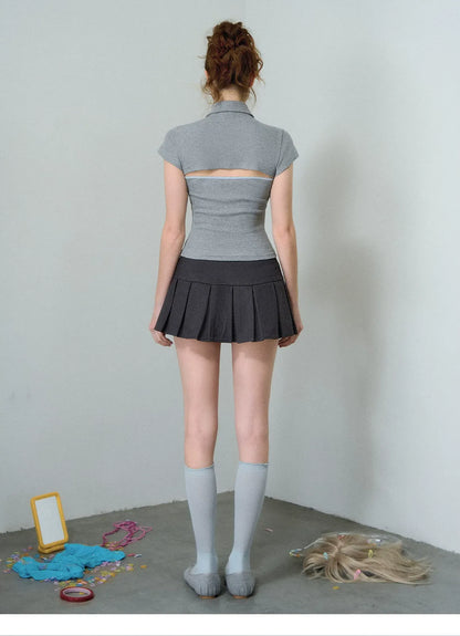 Deconstructed Two-Piece Polo Top