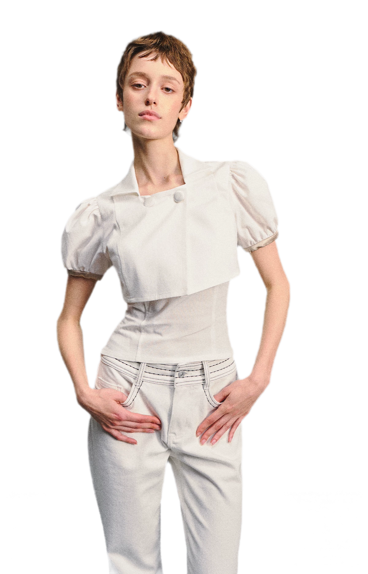 Collared Two-Piece Top