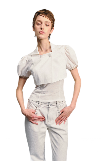 Collared Two-Piece Top