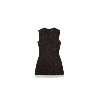 Elegant Pleated Hem Sleeveless Dress