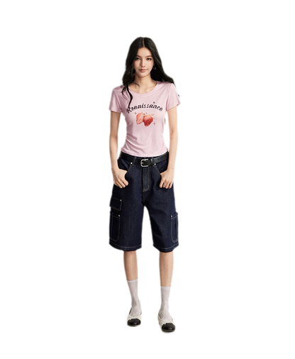 Wide-Leg Cargo Shorts