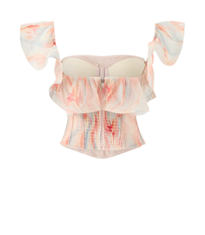 Rainbow Ruffle Corset Bustier
