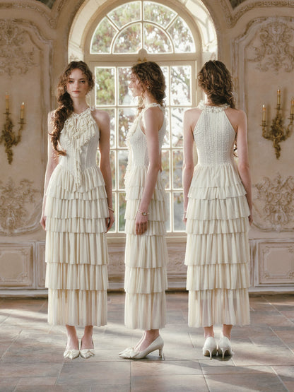 Ruffled Corset Fishbone Dress