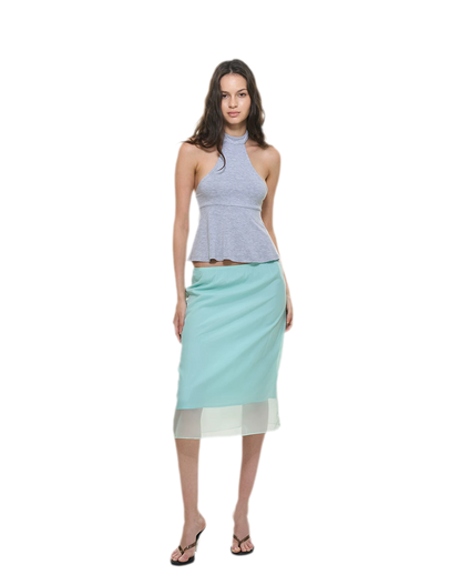 Modal Peplum Halter Top