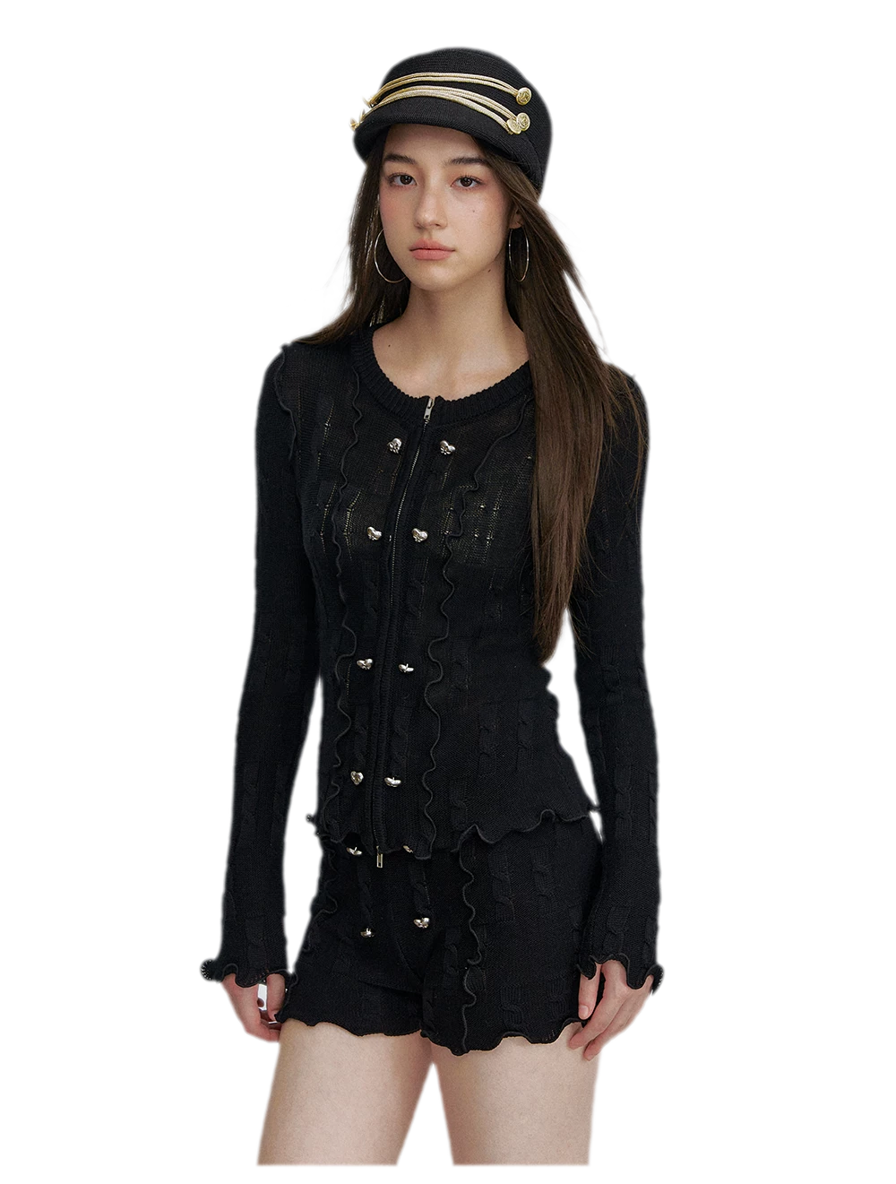 Heart Button Knit Set