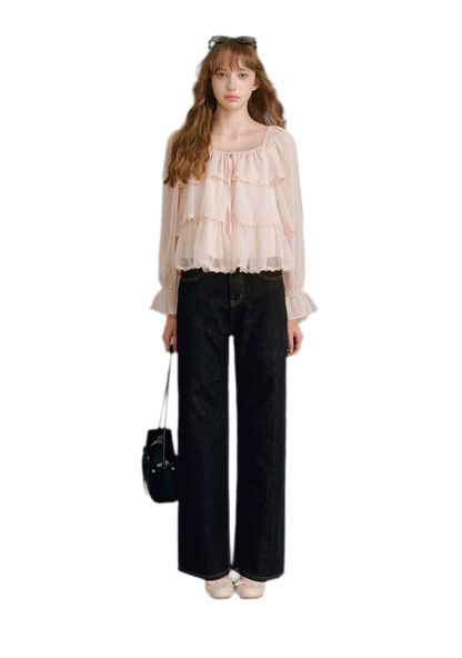 Soft Cotton Straight-Leg Jeans