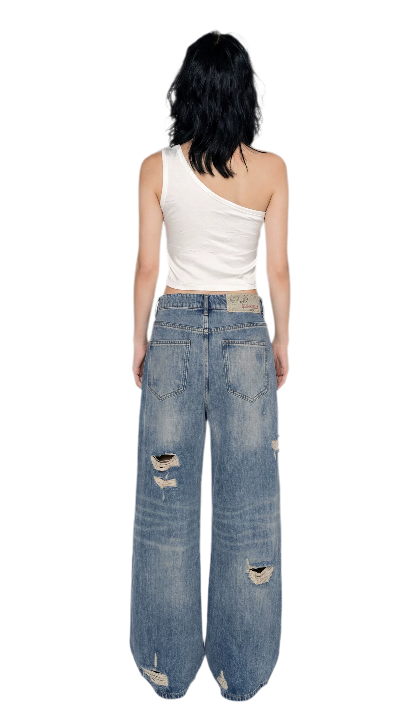 Acetate Asymmetrical Tank Top