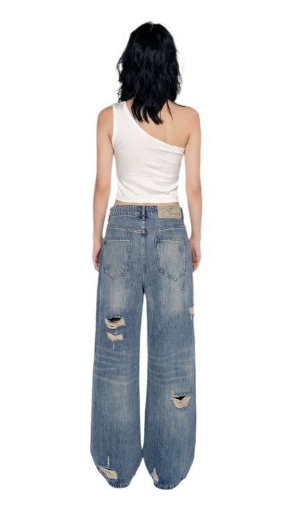 Acetate Asymmetrical Tank Top