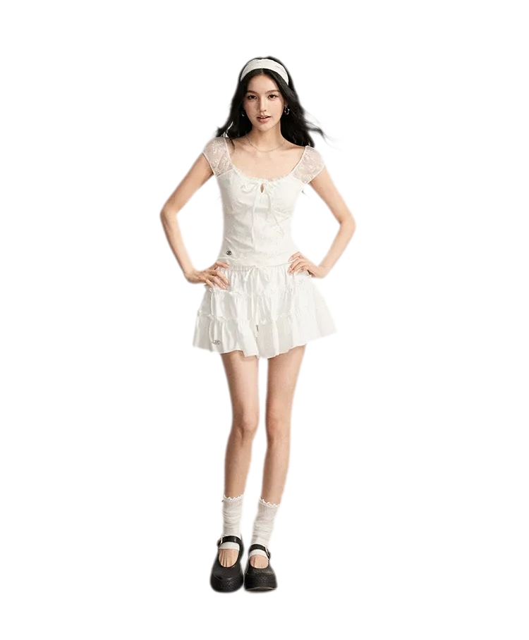 Lace Tie Skirt
