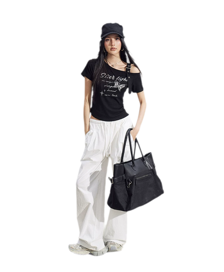 One-Shoulder Butterfly Tee