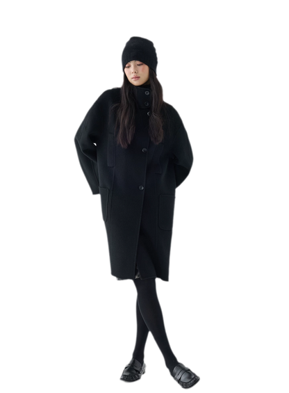 Double-Faced Cocoon Wool Coat