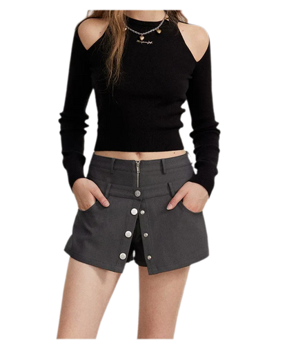 Cutout Slim-Fit Knit Top