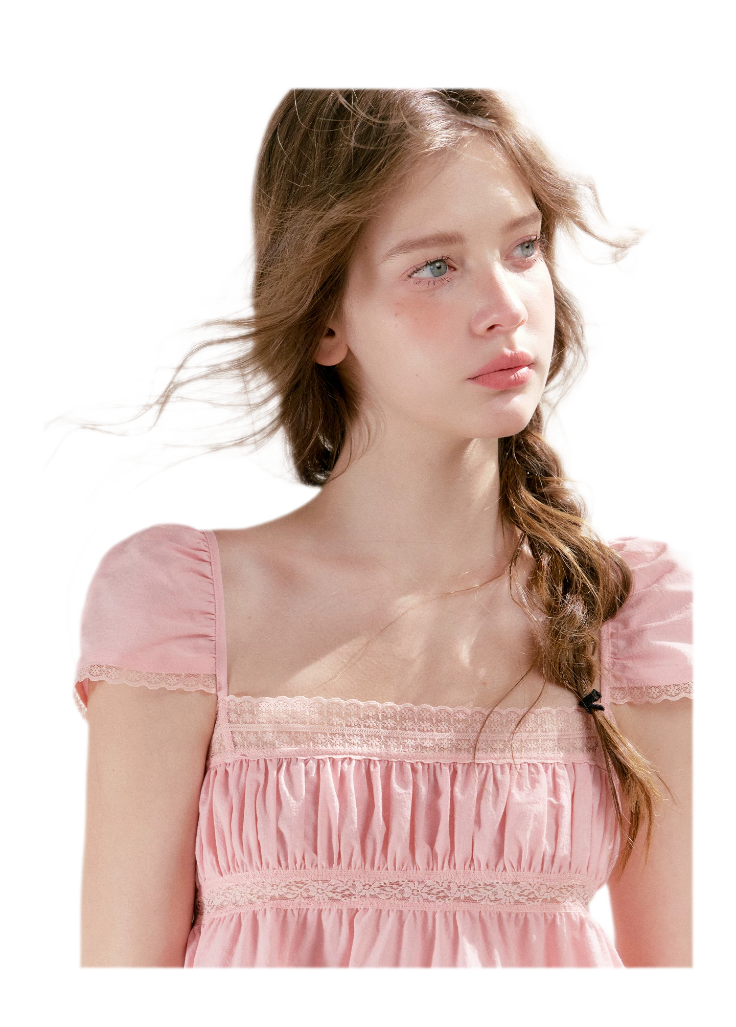 Lace Trim Square Top