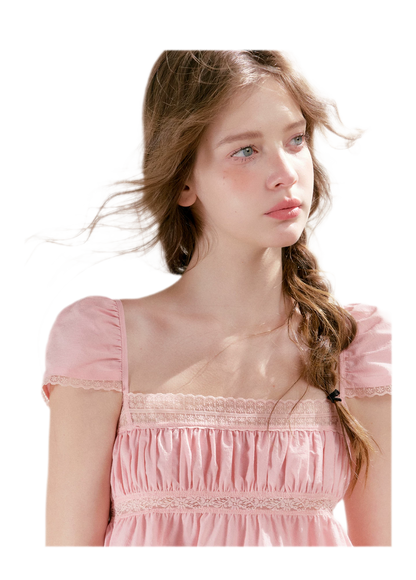 Lace Trim Square Top