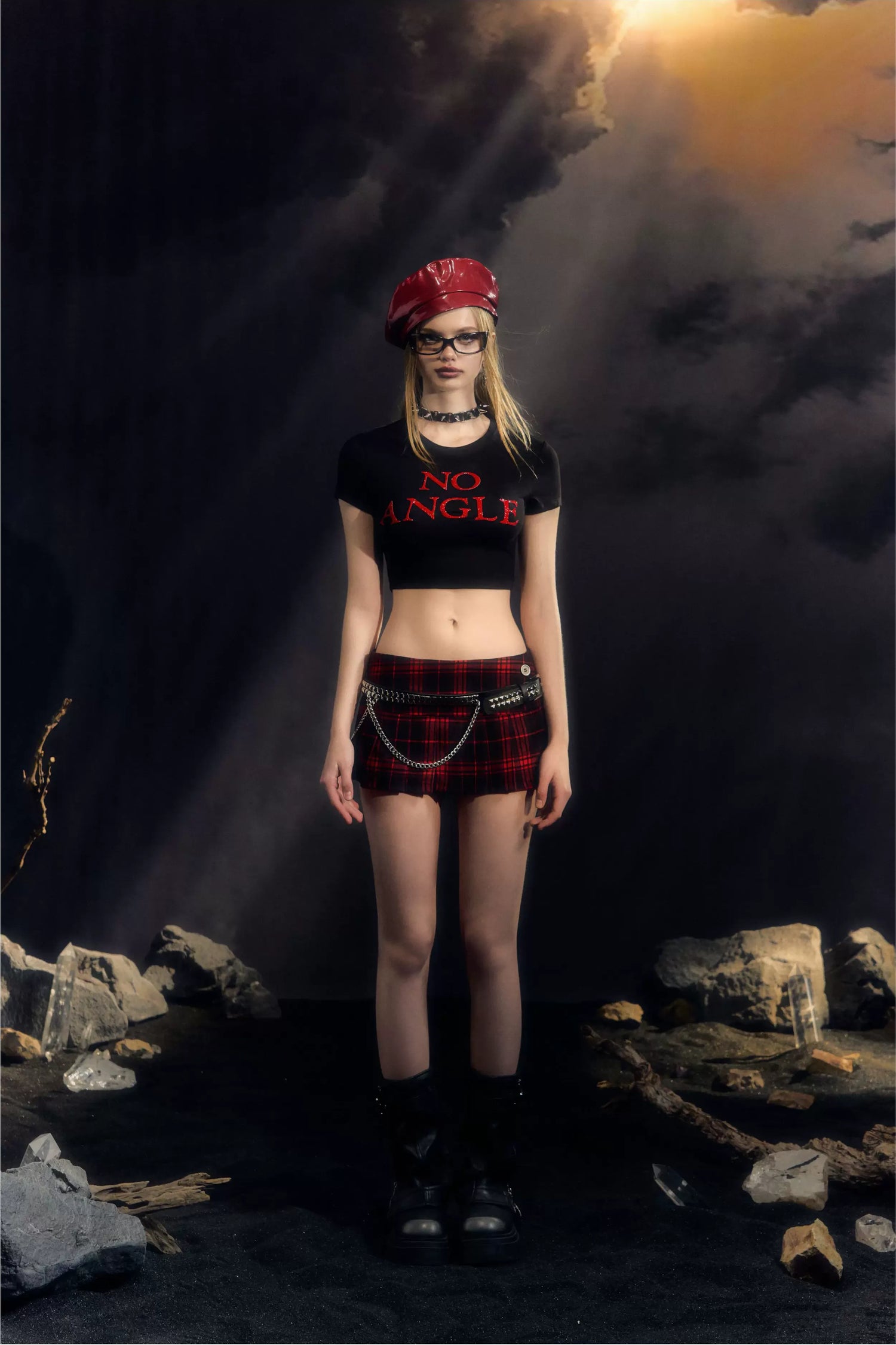 Plaid A-Line Mini Skirt