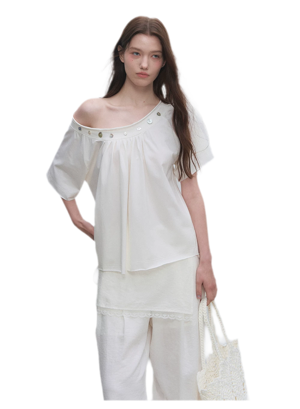 Modal Asymmetric Draped Top