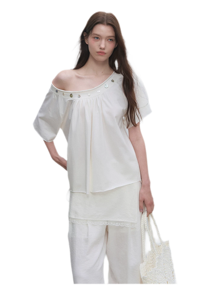 Modal Asymmetric Draped Top