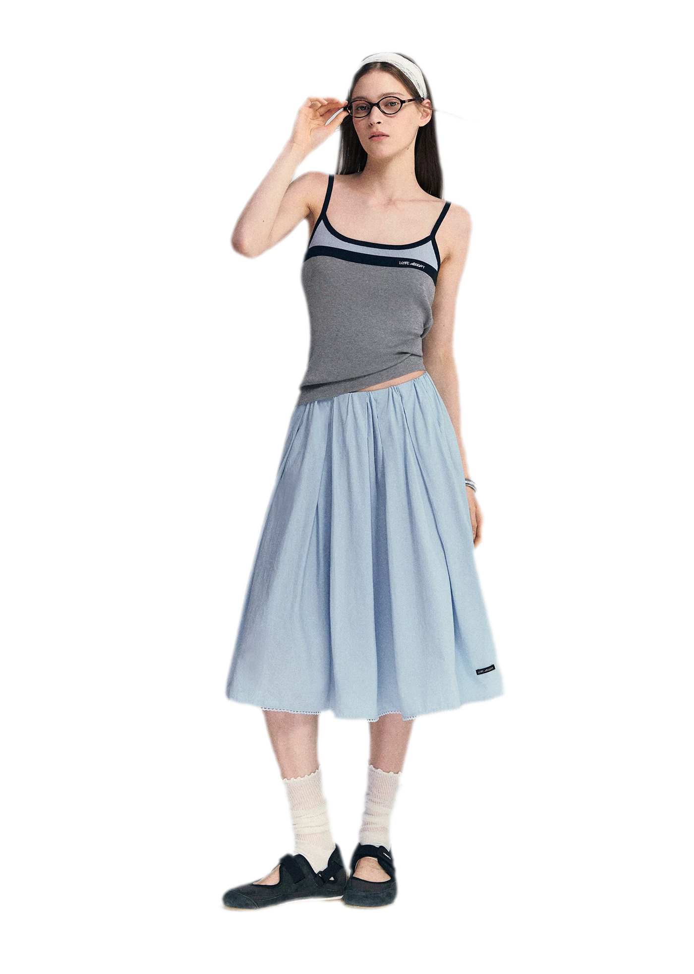 Lyocell Contrast Tie Cami