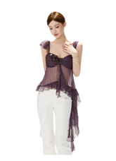 CYNR Misty Chiffon Ruffle Cami – view 8