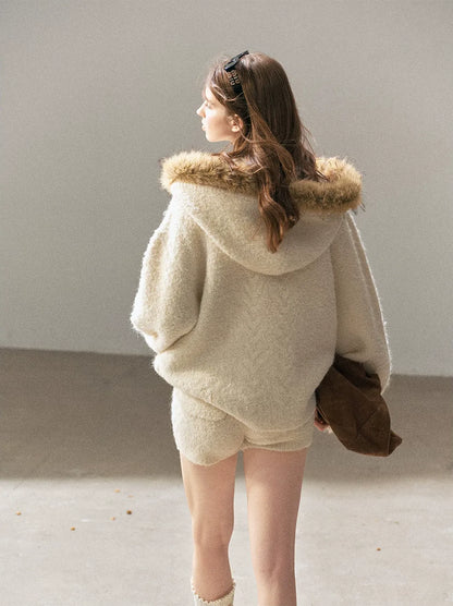 Loop Knit Hooded Set