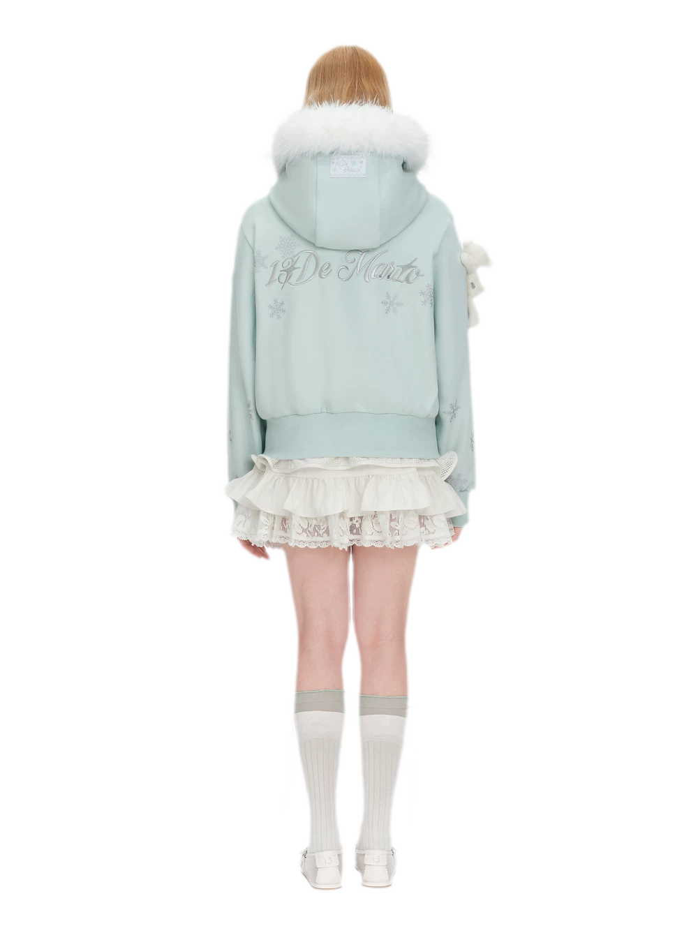 Gradient Snowflake Zip Hoodie