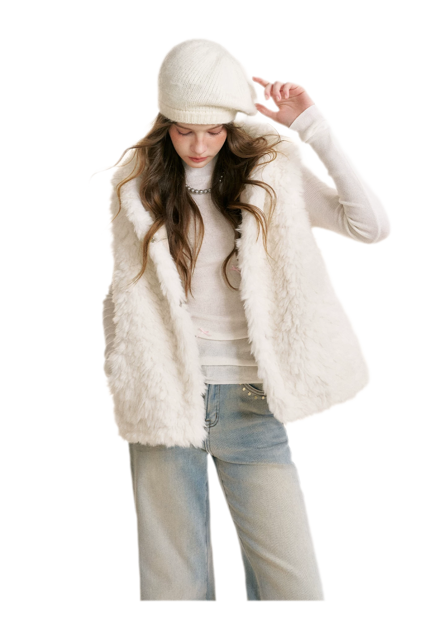 Bear Fleece Hooded Vest