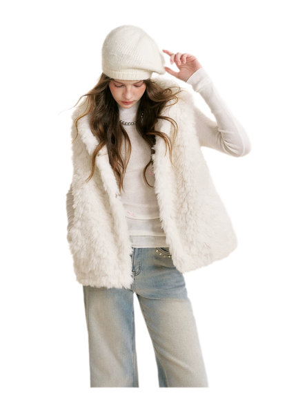 Bear Fleece Hooded Vest