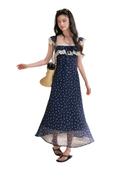 Lace Floral Camisole Dress
