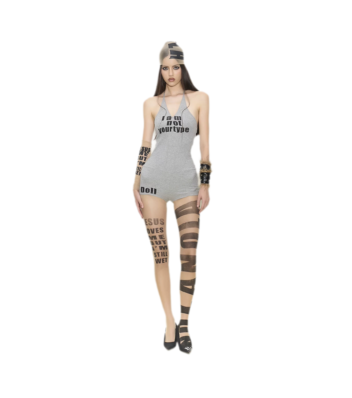 Sheer Letter Tights