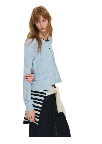 Wool-Blend Bow Knit Set