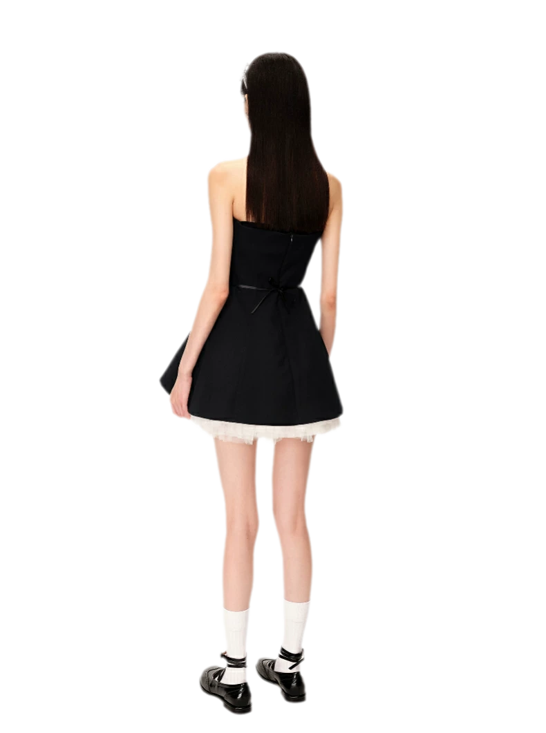 Structured Tulle A-Line Dress