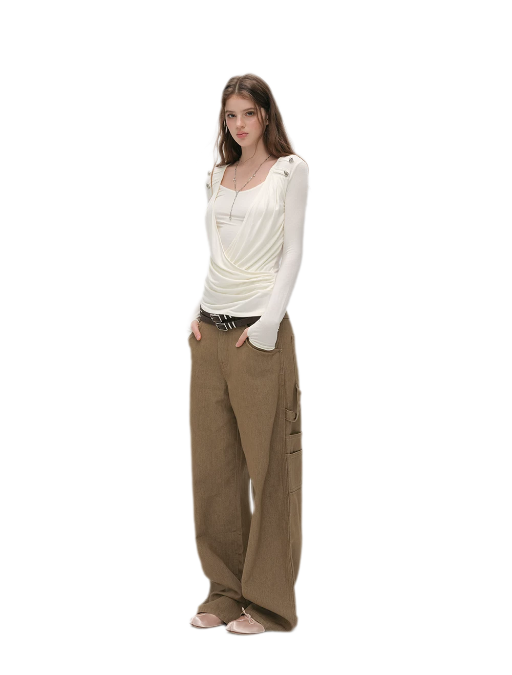 Modal Draped Layered Top