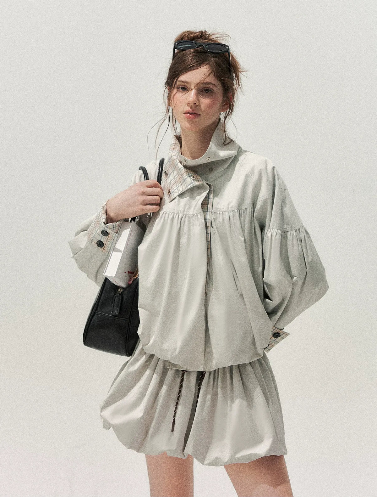 Cotton Plaid Cocoon Set