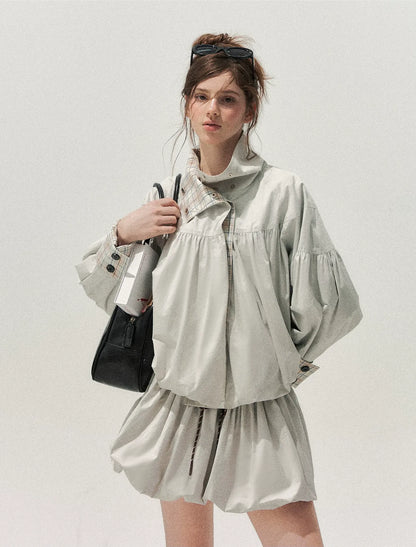 Cotton Plaid Cocoon Set