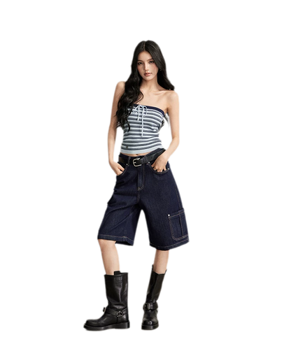 Striped Knit Bustier
