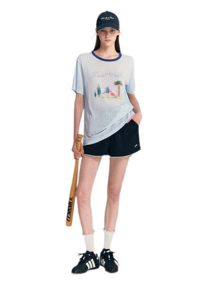 Lyocell Print T-Shirt