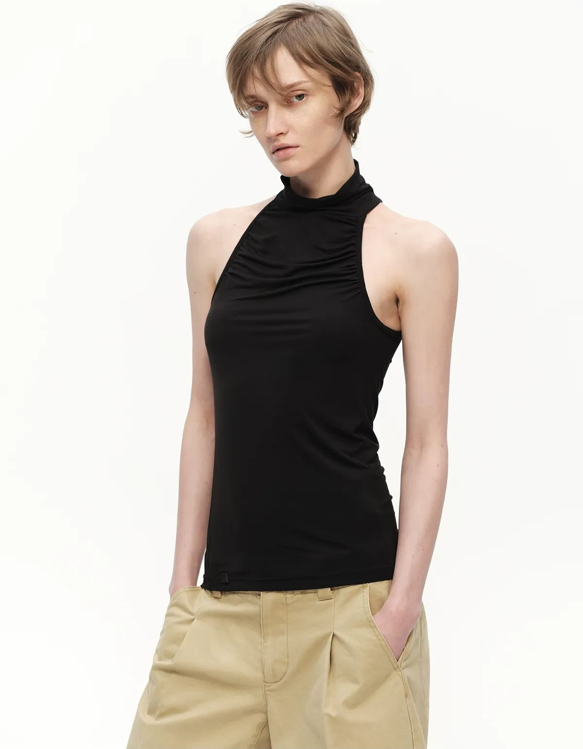 Modal Halter High Neck Tank