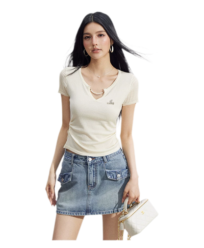 V-Neck Lyocell Tee